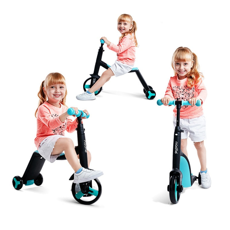 Nadle Children Tricycle Scooter. 3 In 1 Balance Bike.