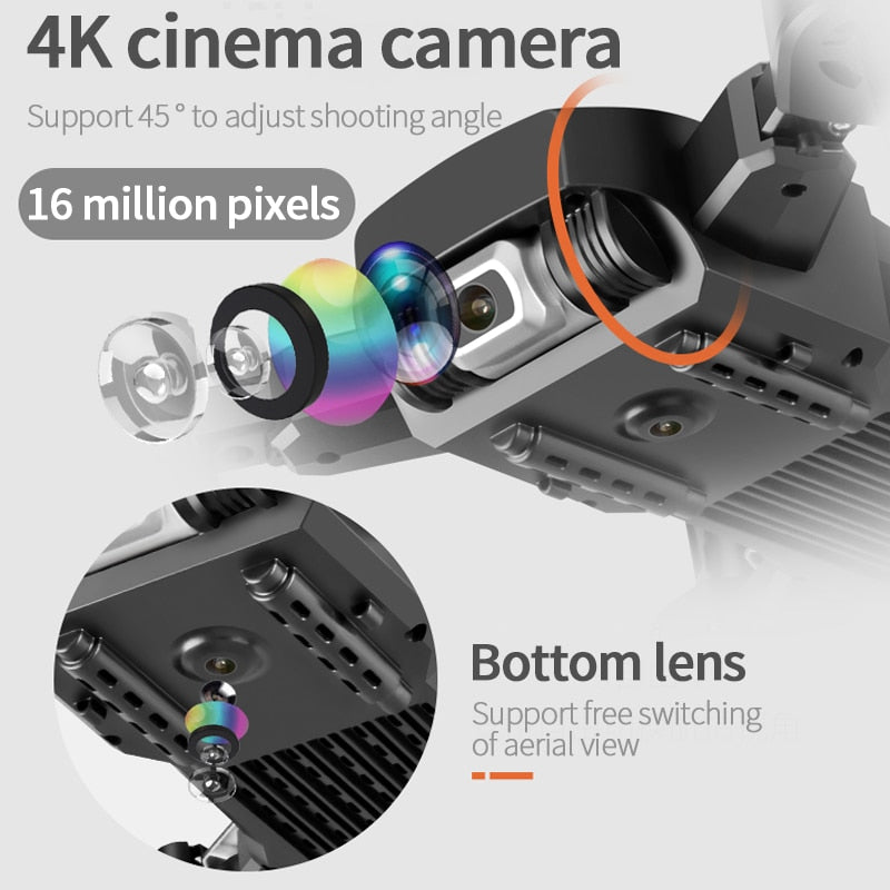 NEW RC Drone 4k HD Wide Angle Camera 1080P WiFi, Dual Camera, Quad-copter.