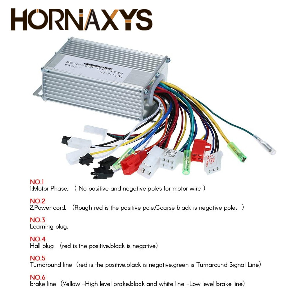 Electric Bicycle 36V/48V 350W Brushless DC Motor Controller for Electric Bicycle E-bike Scooter