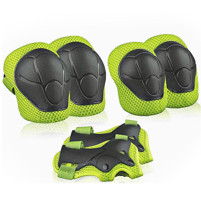 6pc Protective Gears Set for Kids. Knee Pad, Elbow Pads, and Wrist Guards.