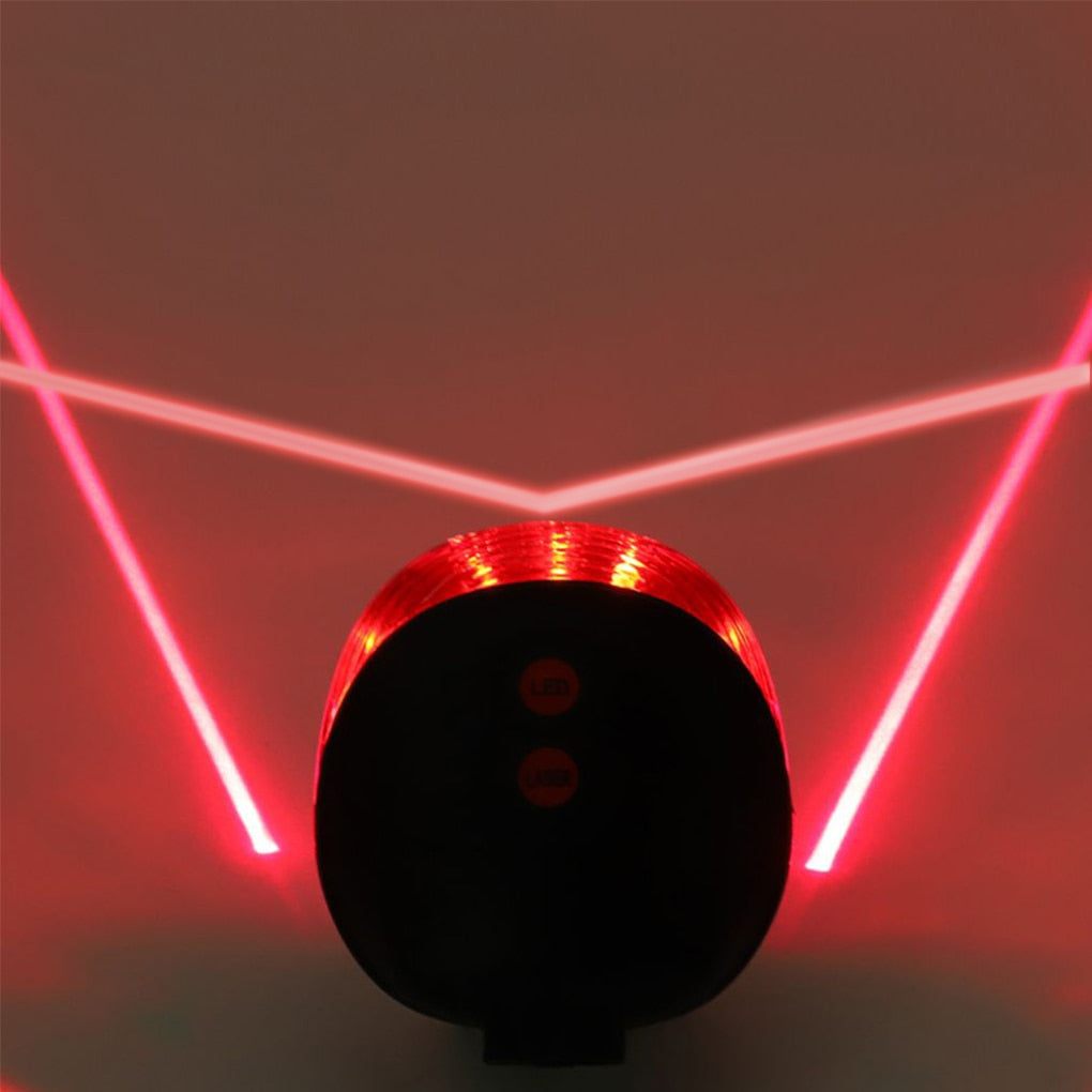 Waterproof Bicycle Cycling  Taillights. LED Laser Safety Warning  Lights.