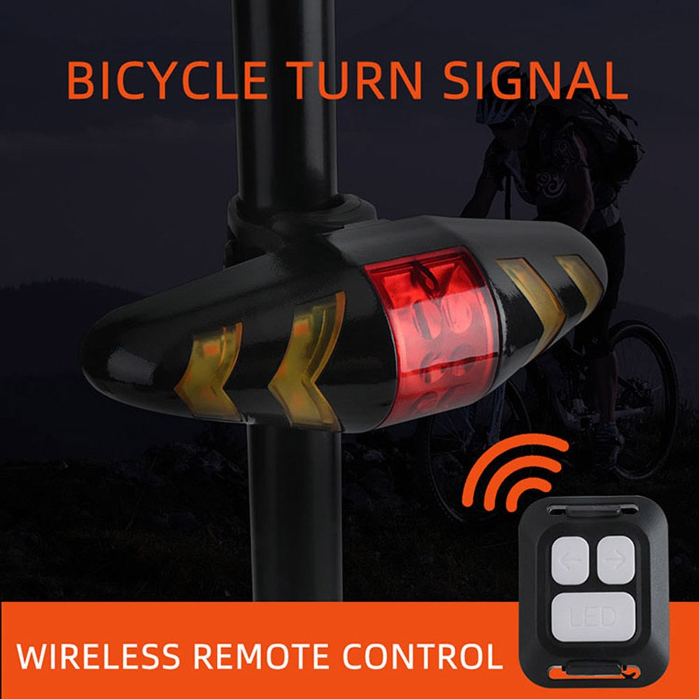 Rear Lamp Smart Bike Wireless Remote Turn Signal Lights Bicycle LED Taillight.