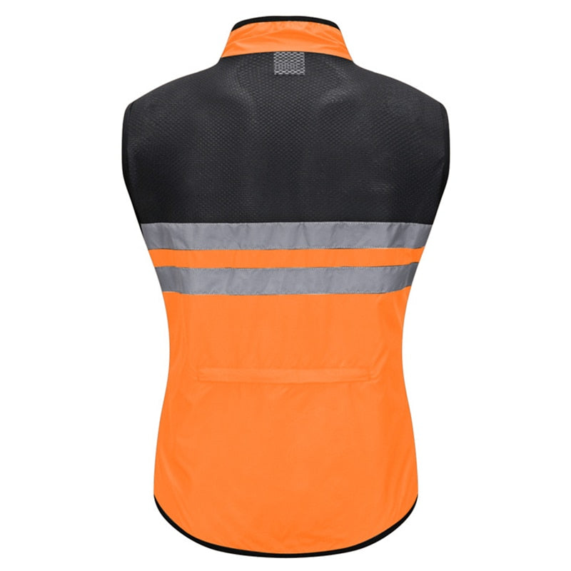 WOSAWE Reflective Men & Women Cycling Vest. Windproof Breathable MTB Vest Sleeveless Windbreaker