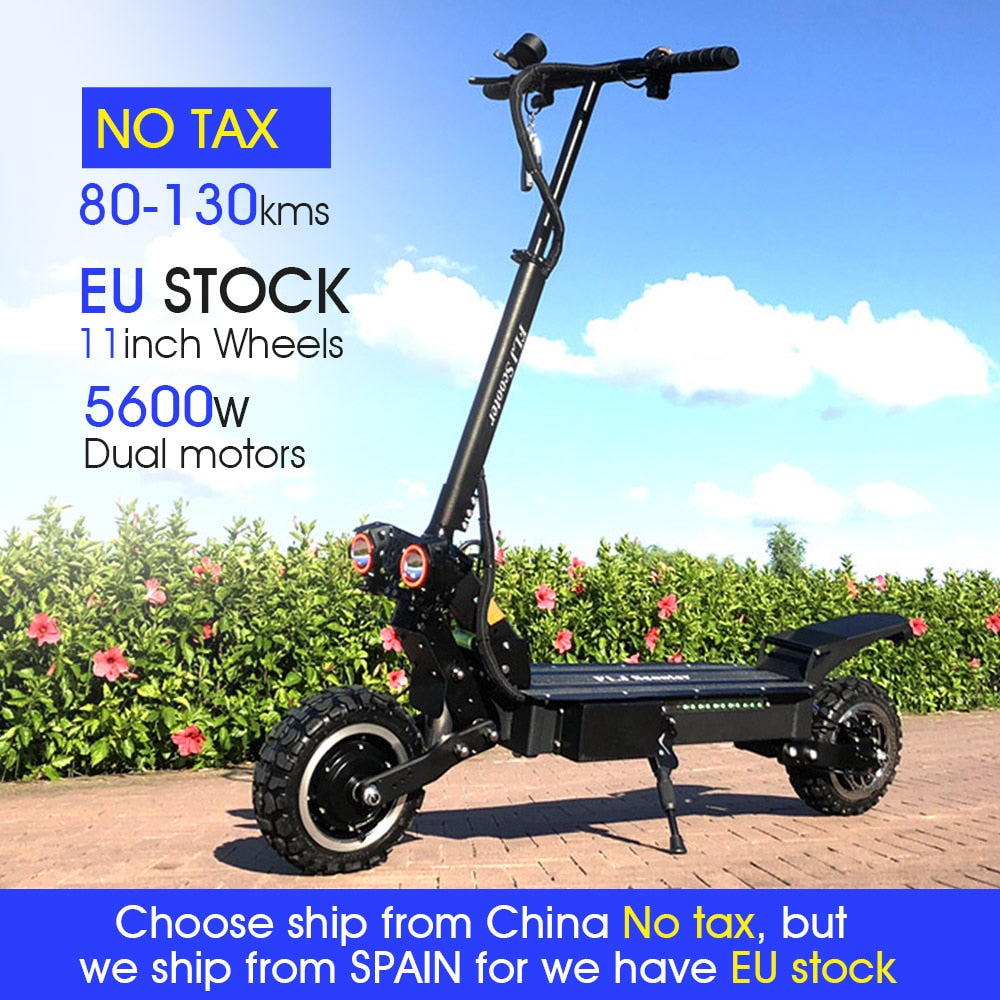 FLJ Powerful Electric Scooter 60V 5600W  Off Road Big Wheel, fast charge Motor  Foldable  Scooter.