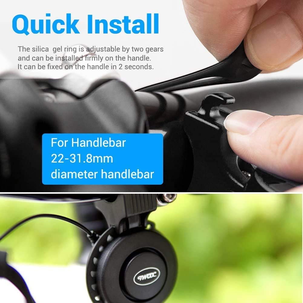 Bike Bell Charging Speaker USB Mini Electric Bike Horn 4 Modes.