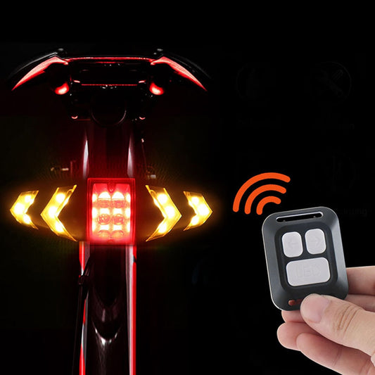 Rear Lamp Smart Bike Wireless Remote Turn Signal Lights Bicycle LED Taillight.