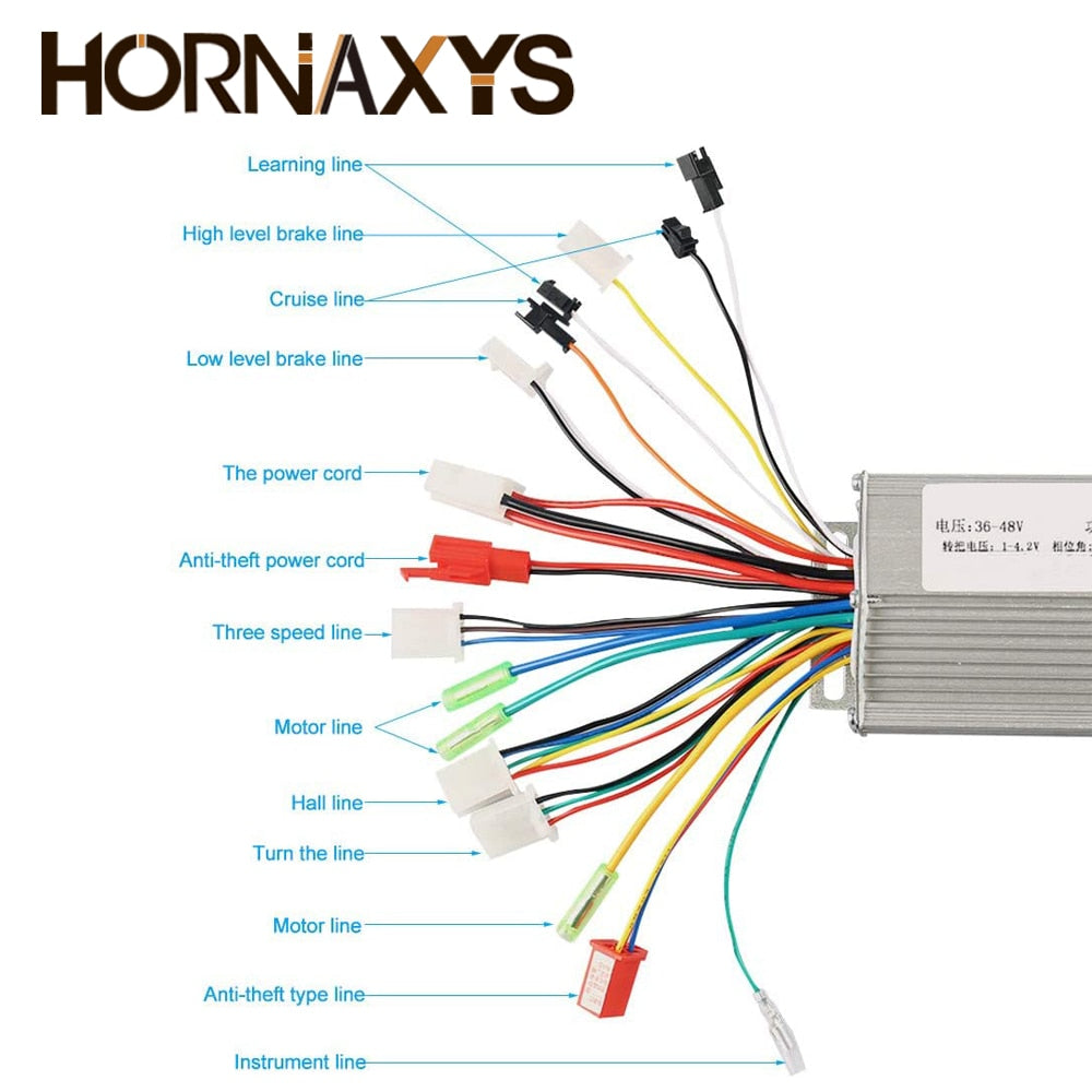 Electric Bicycle 36V/48V 350W Brushless DC Motor Controller for Electric Bicycle E-bike Scooter