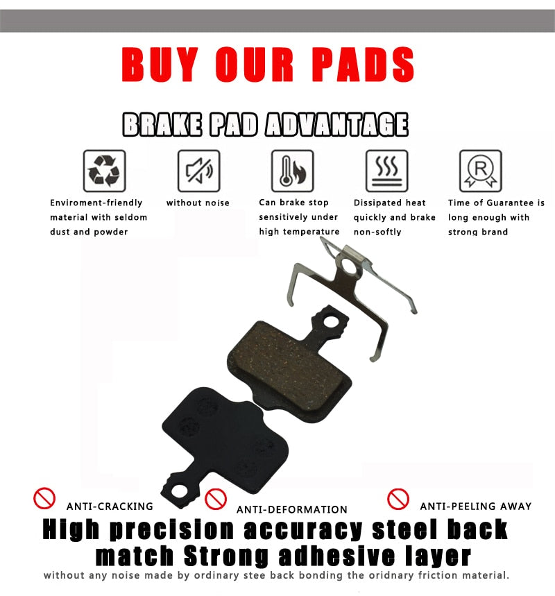 4 Pair Bicycle Disc Brake Pad. E-BIKE Accessories