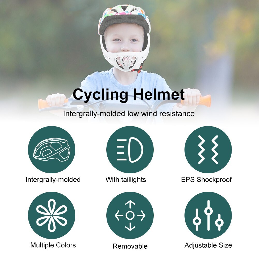 Adjustable Kids Cycling Helmet Detachable Multi-purpose Bike Helmet.