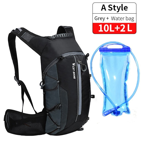 WEST BIKING Bicycle Water Bag 10L. Portable Waterproof Hydration Backpack.