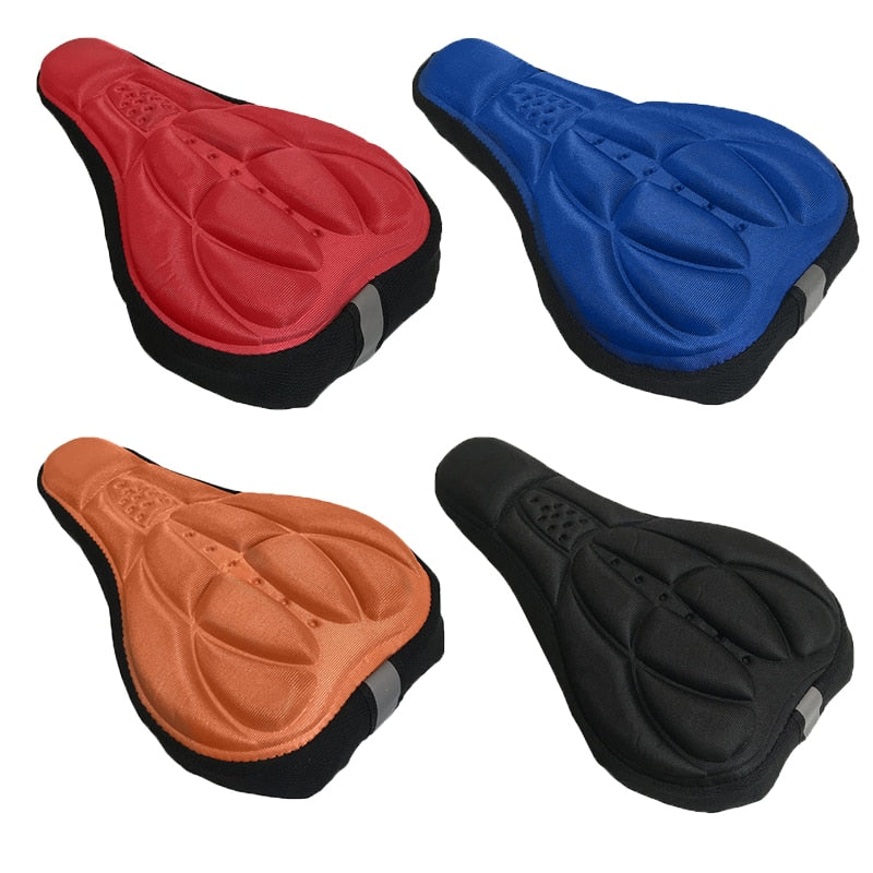 3D Saddle Cover Thick Breathable Super Soft Bicycle Seat Cushion Silicone Sponge Gel Bike Seat.