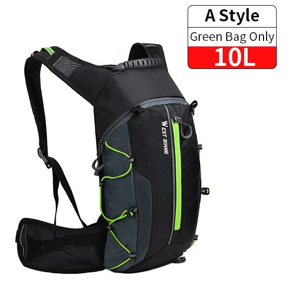 WEST BIKING Bicycle Water Bag 10L. Portable Waterproof Hydration Backpack.