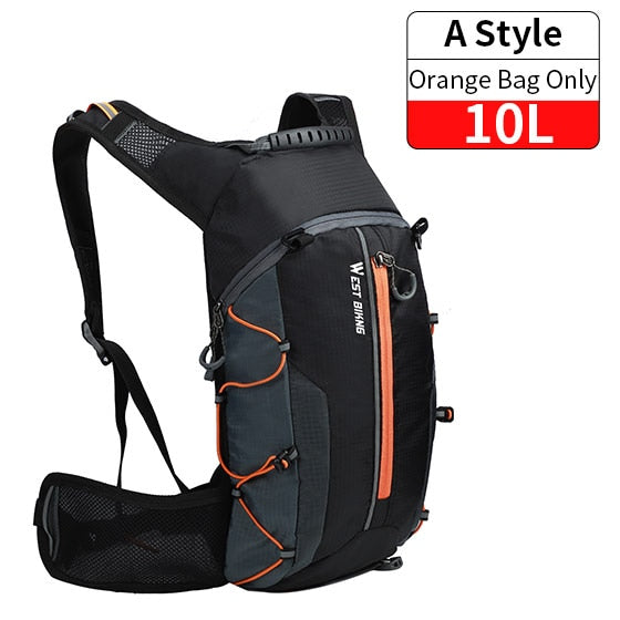 WEST BIKING Bicycle Water Bag 10L. Portable Waterproof Hydration Backpack.