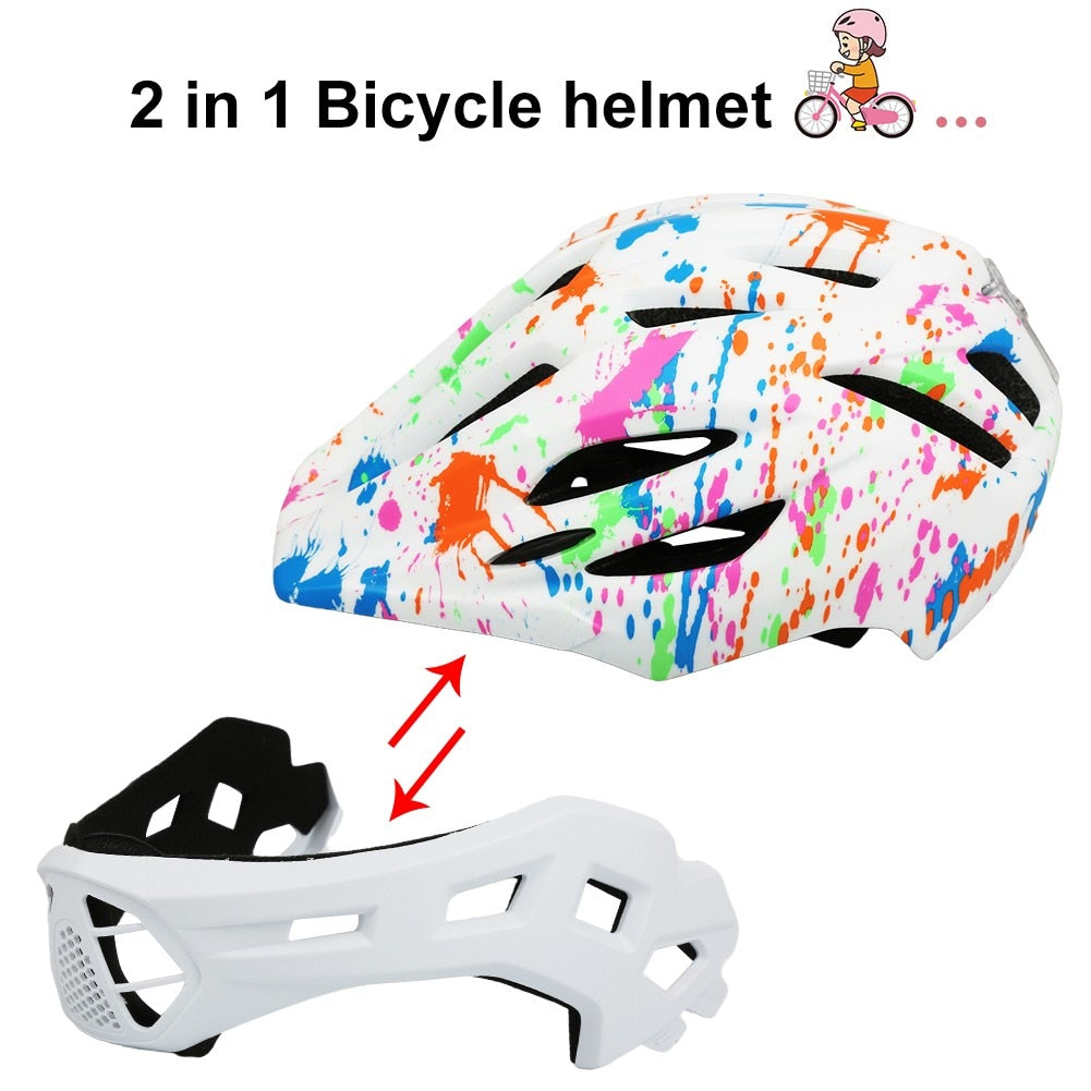 Adjustable Kids Cycling Helmet Detachable Multi-purpose Bike Helmet.