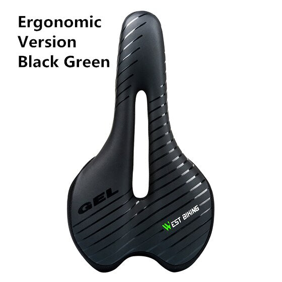 WEST BIKING Bicycle Saddle with Tail Light. Soft Comfortable Bike Hollow Cycling Bicycle Saddle
