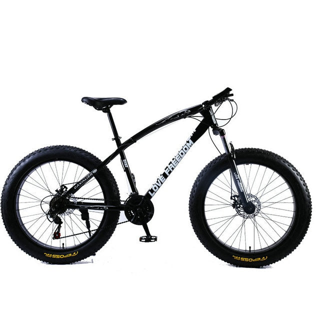 Love Freedom 7/21/24/27 Speed Mountain Bike 26 * 4.0 Fat Tire Bikes w/ Shock Absorbents.