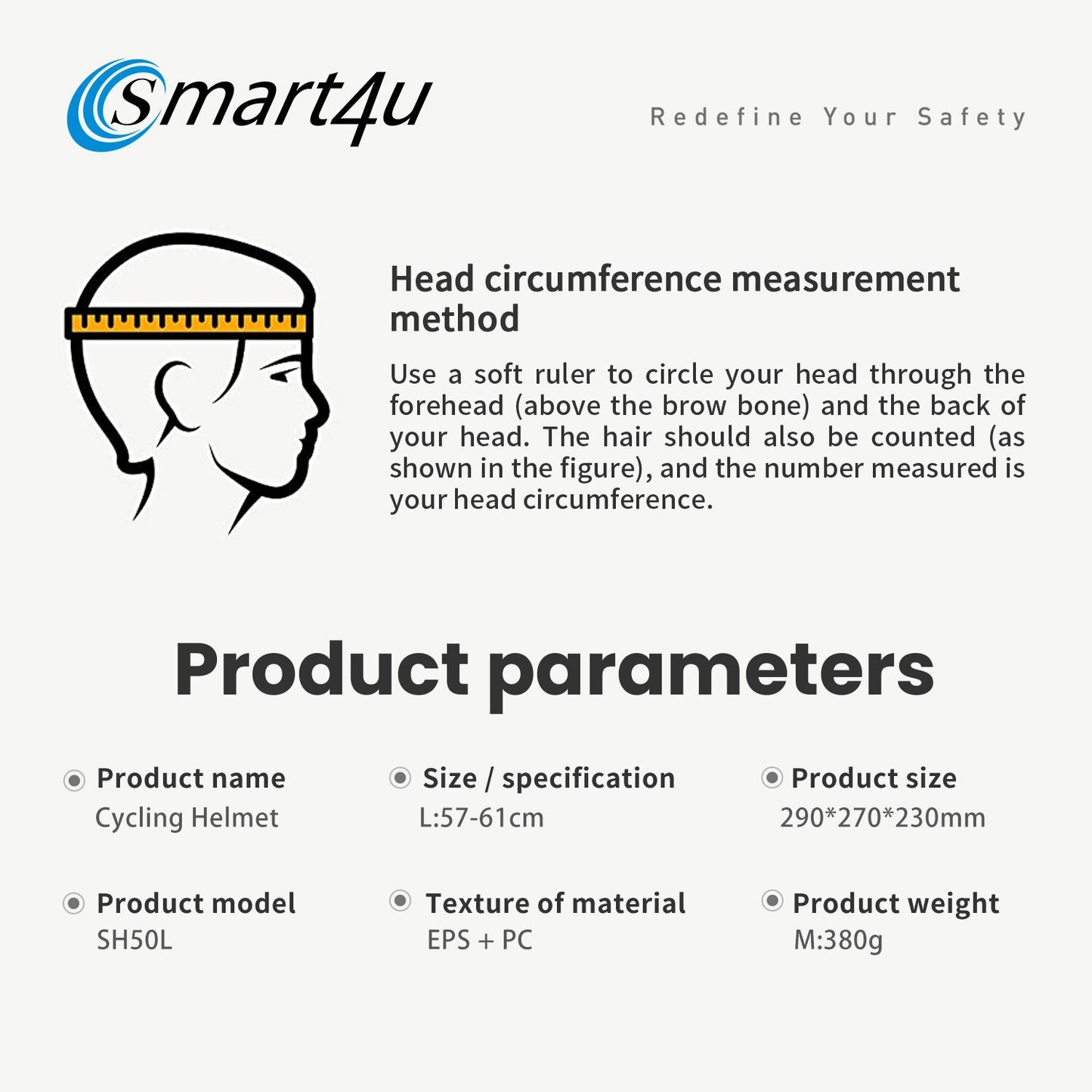 Smart4u Cycling MTB Helmet, Electric Bike Lamp Back Light,  for Men, Women, and kids.