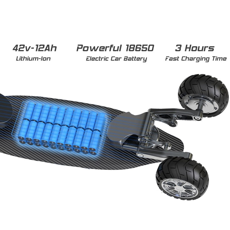 TeamGee H9V Electric Skateboard Adults Off Road Skate Board 40KMH 36KM Range Electric Longboard Carbon Fiber Board eSkateboard