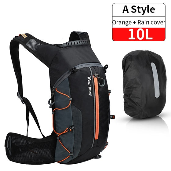 WEST BIKING Bicycle Water Bag 10L. Portable Waterproof Hydration Backpack.
