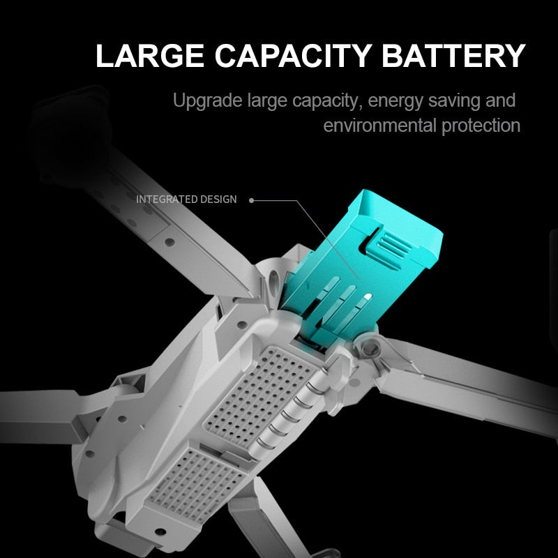 JINHENG E68 Mini RC Drone 4K, 1080P, HD Camera, Wifi, FPV, and Air Pressure Altitude  Mode. Fold-able Quad-copter.