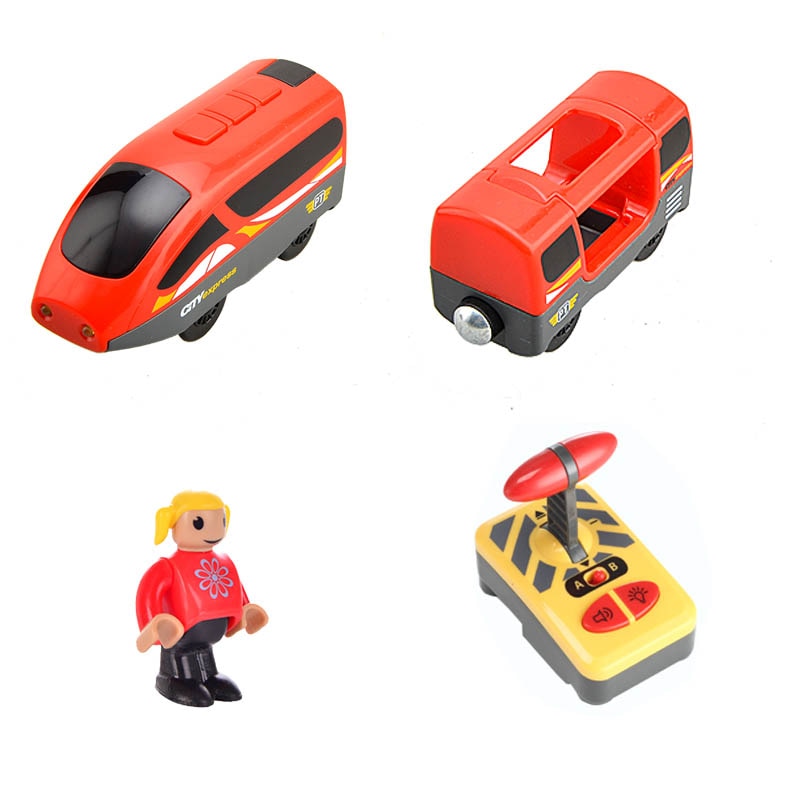 RC Electric Train Set With Carriage Sound and Light. Express Truck FIT Wooden Track.