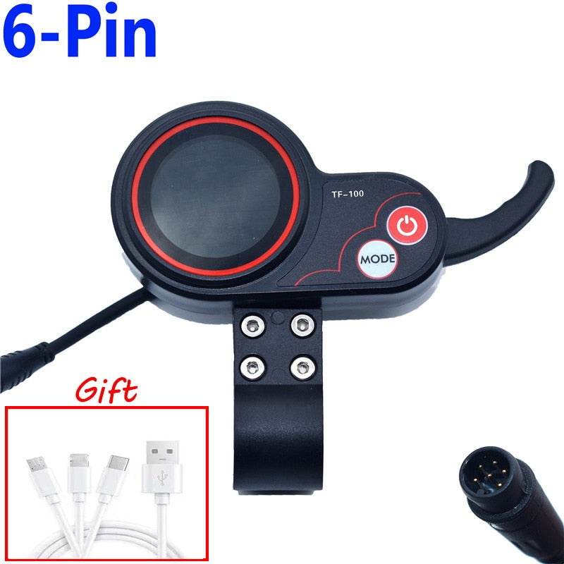 Kick Scooter Instrument TF-100 Display Scooter Skateboard Dashboard Outdoor Portable for Kugoo M4 Electric Scooter Parts 5/6 pin