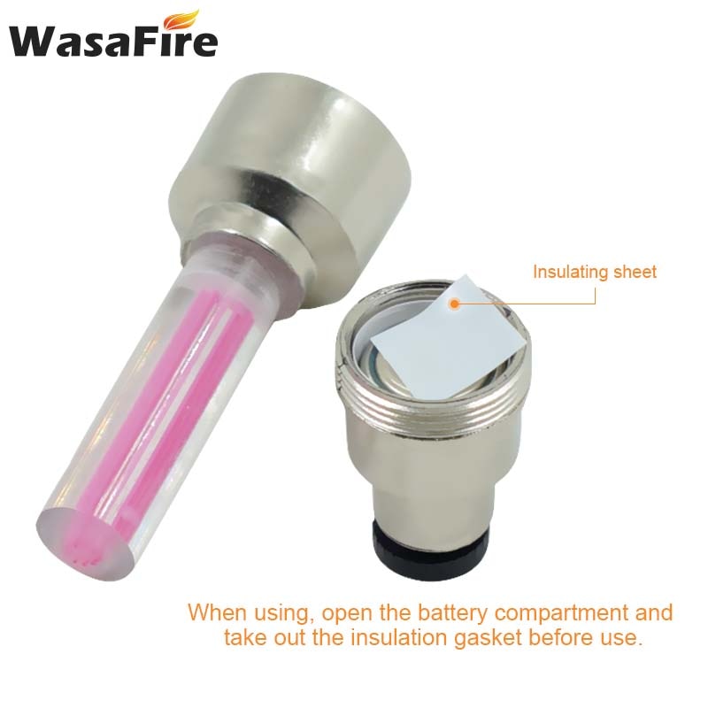WasaFire Neon Bike Spoke Light, Mini LED Bicycle  Tire Nozzle Valve Light.