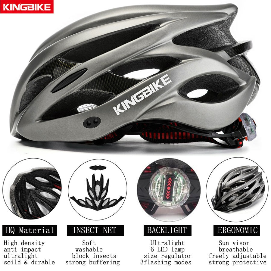 KINGBIKE  Bicycle Helmet. Unisex MTB Helmets Ultralight Integrally-molded EPS+PC.