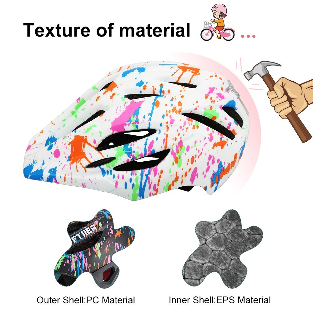Adjustable Kids Cycling Helmet Detachable Multi-purpose Bike Helmet.