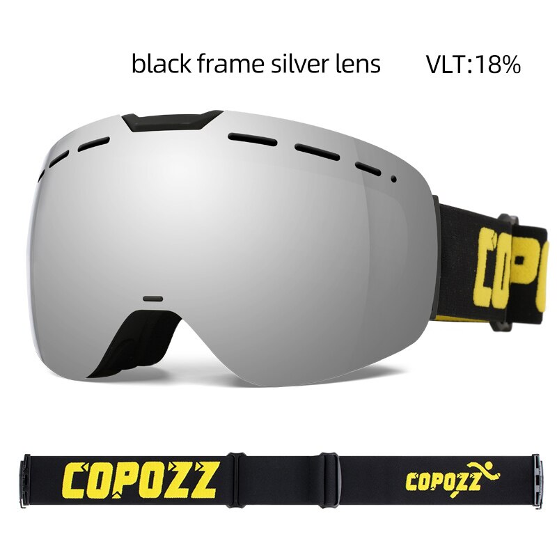 COPOZZ Frameless Ski Goggles with Magnetic Lens Anti-fog UV400 Snowboard Goggles.