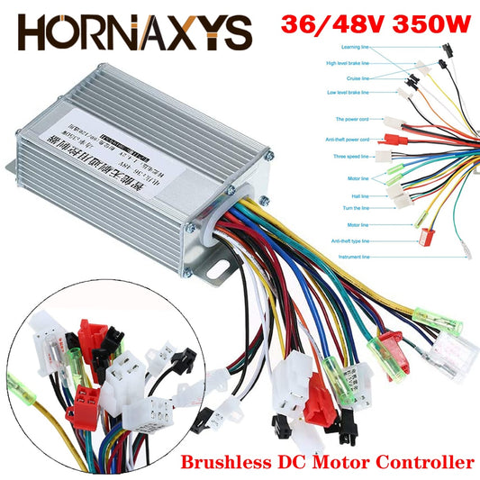 Electric Bicycle 36V/48V 350W Brushless DC Motor Controller for Electric Bicycle E-bike Scooter