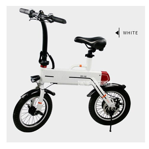 Electric Bike 14 Inch Foldabe Folding Bicycle Aluminum Alloy Mini Electric Ebike Smart Bike Max Mileage 20km EM-14S 36V 240W