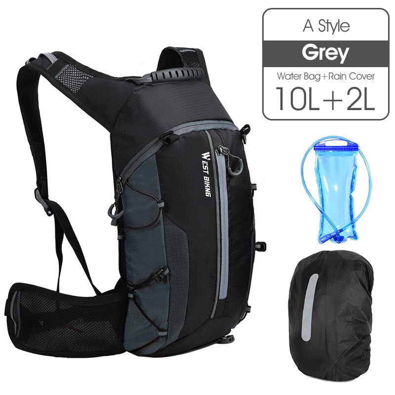 WEST BIKING Bicycle Water Bag 10L. Portable Waterproof Hydration Backpack.