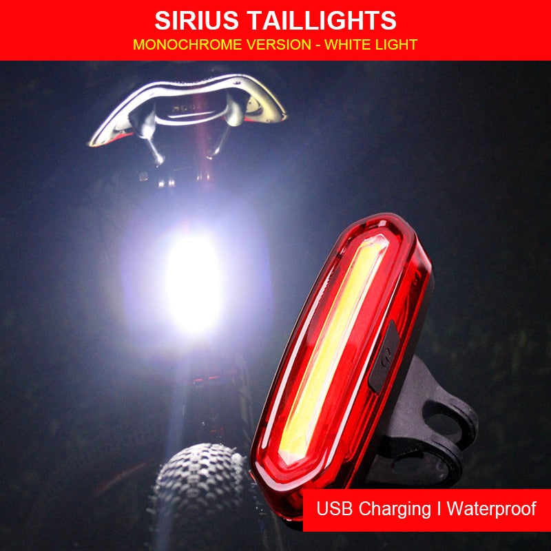 120 Lumen Bicycle Rear Light. USB Rechargeable. Waterproof