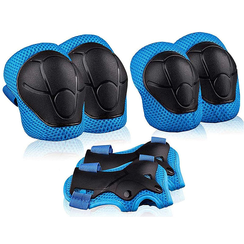 6pc Protective Gears Set for Kids. Knee Pad, Elbow Pads, and Wrist Guards.