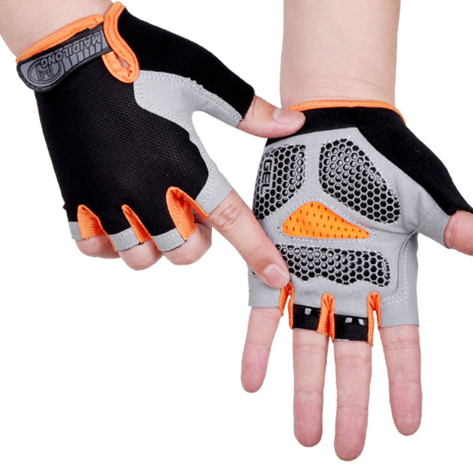 Cycling Anti-slip, Anti-sweat, unisex Half Finger Bicycle Gloves.