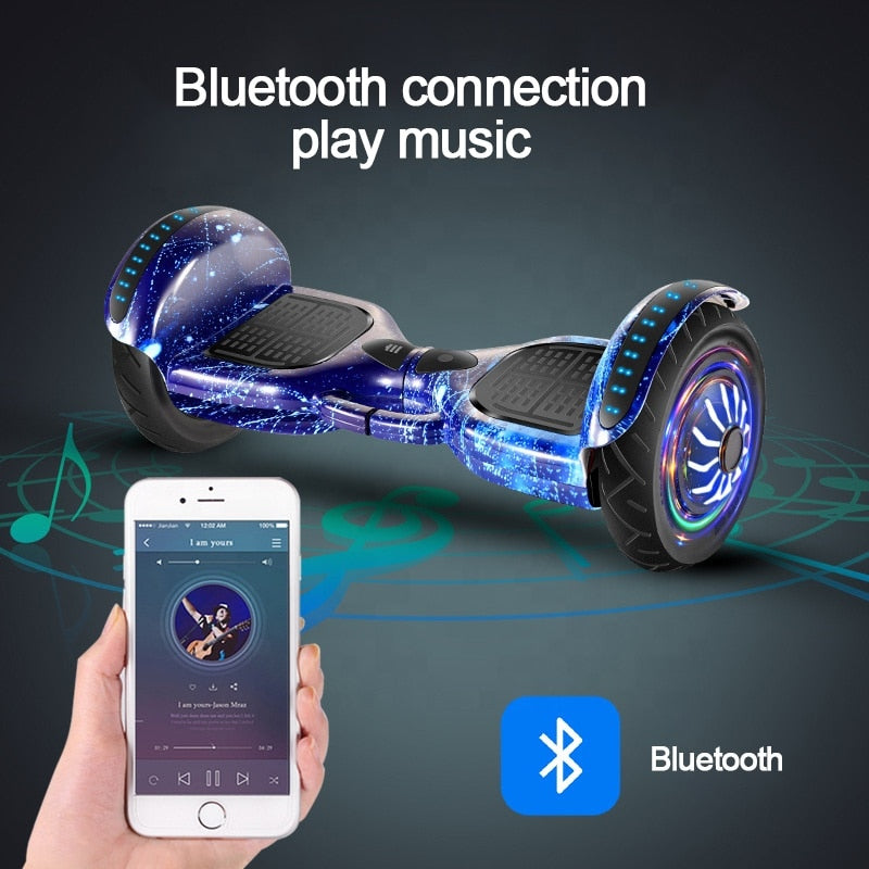 7 Inch Kids LED Light Bluetooth Music Two Wheel Self-balancing Hoverboards Car Smart Balance Electric Scooter