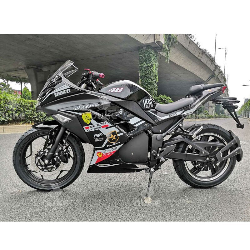 20000w power 72v 120ah lithium battery black color electric motorcycle for Canada