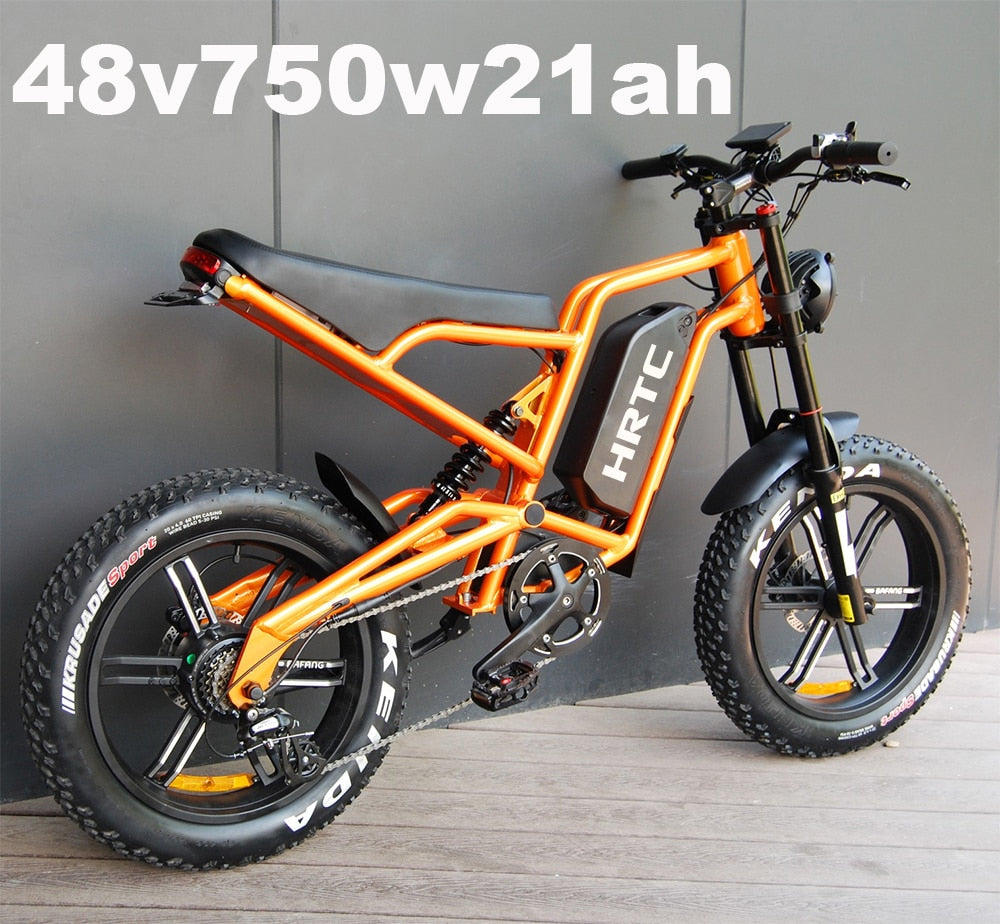 20 inch off-road moped wide tire lithium battery snowmobile mountain bike electric bicycle 48V snow fertilizer tire bicycle
