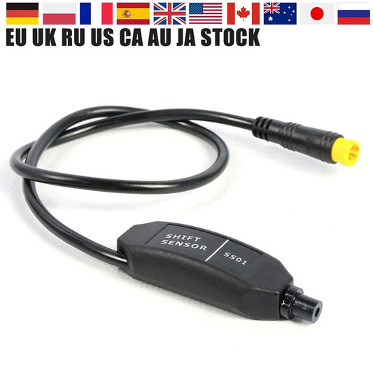 Shift Sensor for Bafang E-Bike BBS01 BBS02 BBSHD Mid Drive Motor Gear Sensor Three Core Waterproof Connector 24CM Cable