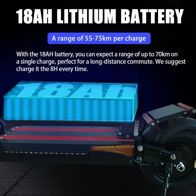 48V 2400W Kickscooter Dual Motor with Seat Folding.  Disc Brake E-scooter.