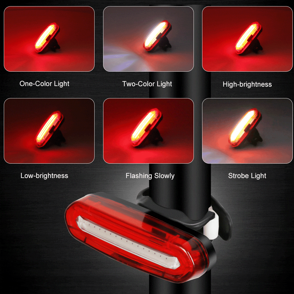 120 Lumen Bicycle Rear Light. USB Rechargeable. Waterproof
