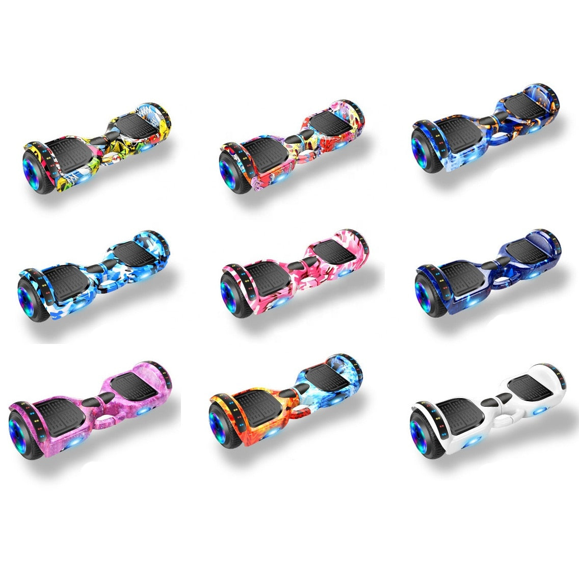 7 Inch Kids LED Light Bluetooth Music Two Wheel Self-balancing Hoverboards Car Smart Balance Electric Scooter