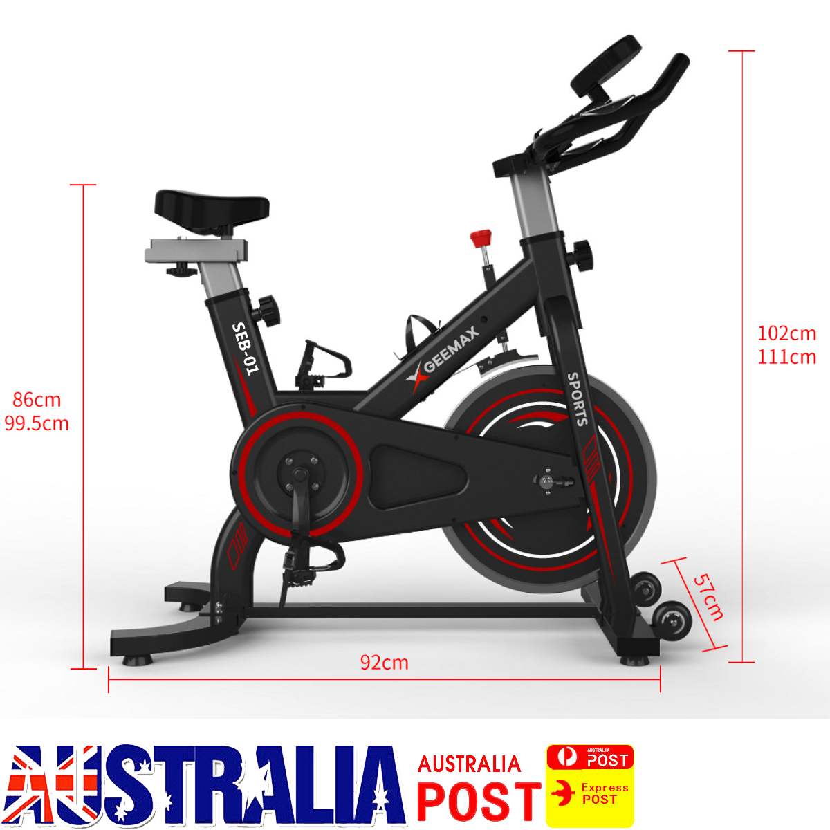 GEEMAX Bicicleta Estatica Bike Indoor Cycling Sports Bike Home Gym Exercise Bike Fitness Equipment for Home Trainer