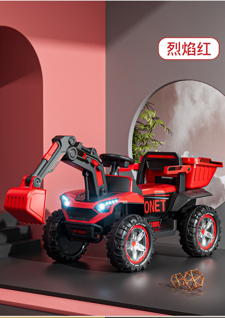Oversized Electric Excavator  Electric Boys‘ Charging Outdoor Toys Engineering Car Riding Vehicles for Kids In Ride On