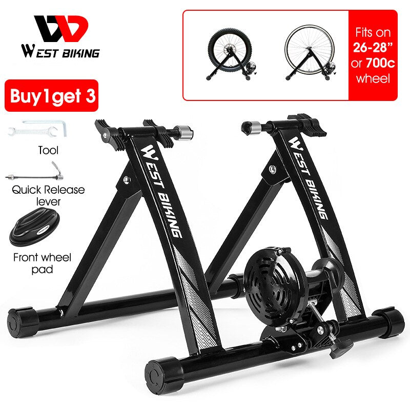 WEST BIKING Indoor Cycling Training Roller 26-28 Inch wheels Basic Home Stationary Bicycle For Exercise Magnetic Resistance