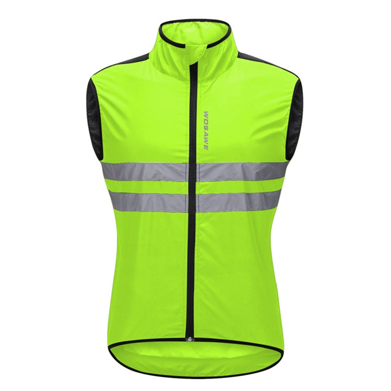 WOSAWE Reflective Men & Women Cycling Vest. Windproof Breathable MTB Vest Sleeveless Windbreaker