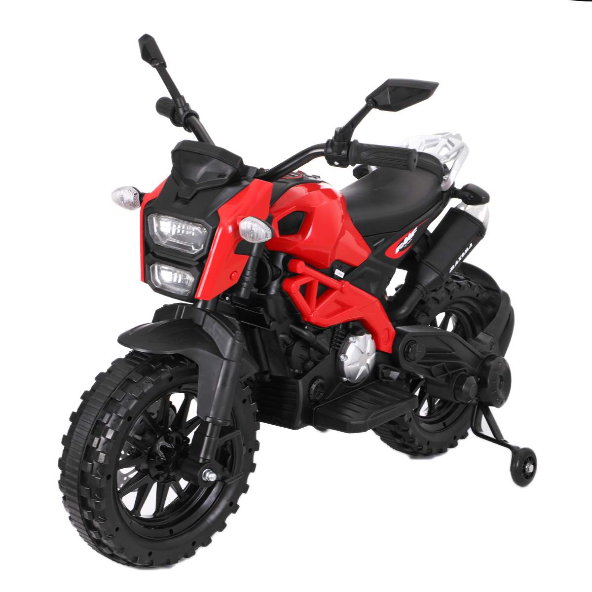 Children's Motorcycle with Training Wheels Battery Powered Electric Dirt Bike
