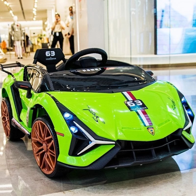 2022 New Children Electric Car Kids Remote Control Car Baby Toys Gifts with Early Education Double Seat Ride on Car 1-6 Y