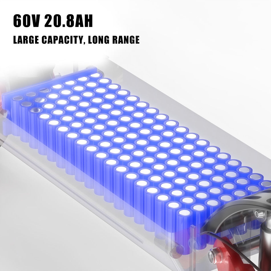 Dual Drive Scooter Electric X-Tron 60V 3200W Folding Kick Scooters Electric Scooters.